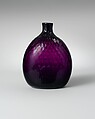 Flask, Blown pattern-molded lead glass, American
