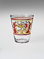 Tumbler, Non-lead glass with enamel decoration