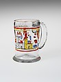 Mug, Non-lead glass with enamel decoration