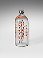 Bottle, Non-lead glass with enamel decoration