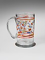 Mug, Non-lead glass with enamel decoration
