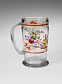 Mug, Non-lead glass with enamel decoration