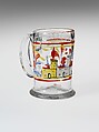 Mug, Non-lead glass with enamel decoration