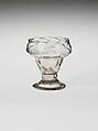 Saltcellar, Blown pattern-molded glass, American