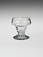 Saltcellar, Blown pattern-molded glass, American or British
