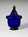 Covered Sugar Bowl, Free-blown glass, American