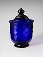 Covered Sugar Bowl, Blown pattern-molded lead glass, American or British