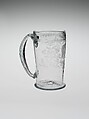 Creamer, Blown pattern-molded lead glass, American or British