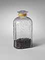 Bottle, Non-lead glass with engraved decoration