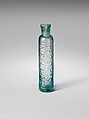 Bottle, Free-blown glass, American