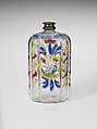 Bottle, Non-lead glass with enamel decoration