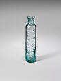 Bottle, Free-blown glass, American