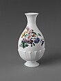 Vase, Opaque glass with enamel decoration, British