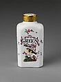 Tea Caddy, Michael Edkins, Opaque glass with enamel decoration, British