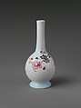 Bottle, Opaque glass with enamel decoration, British