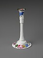 Taperstick, Michael Edkins, Opaque glass with enamel decoration, British