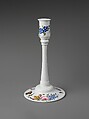 Candlestick, Michael Edkins, Opaque glass with enamel decoration, British