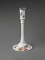Candlestick, Michael Edkins, Opaque glass with enamel decoration, British
