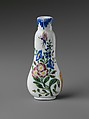 Scent Bottle, Opaque glass with enamel decoration, British