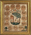 Sampler, Julia Ann Fitch  American, Silk embroidery on linen, American