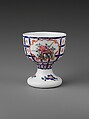 Egg Cup, Opaque glass with enamel decoration, British