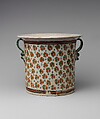 Chamber Pot, Tin-glazed earthenware, Mexican