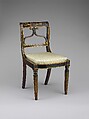 Side chair, Rosewood grained and gilded maple and cherry, American