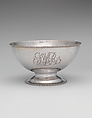Waste Bowl, John Letelier Sr. (ca. 1740–1798), Silver, American