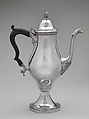 Coffeepot, Charles Faris (1764–1800), Silver, American