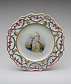 Plate, Pierrette Caudelot Perrin (died 1793), Faience, French