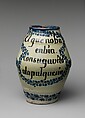 Jug, Tin-glazed earthenware, Mexican