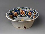 Baptismal Basin, Tin-glazed earthenware, Mexican