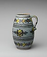 Jug, Tin-glazed earthenware, Mexican