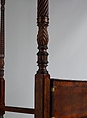 Bedstead, Duncan Phyfe (American (born Scotland), near Lock Fannich, Ross-Shire, Scotland 1768/1770–1854 New York), Mahogany, mahogany veneer, vert antique, gilded cast brass