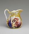 Pitcher, Rudolph T. Lux (b. Germany, 1815–1868), Porcelain, American