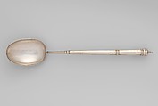 Serving Spoon, Jacob Hurd (American, Boston, Massachusetts 1702/3–1758 Boston, Massachusetts), Silver, American