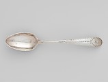 Table Spoon, Benjamin Halsted (1734–1817), Silver, American