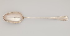 Serving Spoon, Marked by S. C., Silver, American