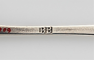 Spoon, Probably Benjamin Brenton (1710–1766), Silver, American