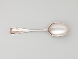 Table Spoon, Barent Ten Eyck (1714–1795), Silver, American