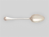 Table Spoon, Probably Henry Pratt (1709–1749), Silver, American