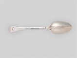 Table Spoon, Probably Henry Pratt (1709–1749), Silver, American