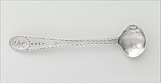 Salt Spoon, Benjamin Halsted (1734–1817), Silver, American