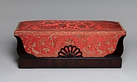Window Seat, D. Phyfe & Son (1840–1847), Rosewood veneer; pine, yellow poplar (secondary woods); reproduction upholstery with original upholstery foundation, American