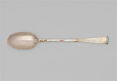 Serving Spoon, Jonathan Clarke (1705–1770), Silver, American