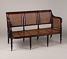 Sofa, Ernest F. Hagen, Mahogany, cane, American