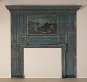 Overmantel: Landscape with Wayside Crosses, Painted wood, American