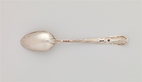 Spoon, Probably Van Voorhis &amp; Schanck (active ca. 1791–93), Silver, American