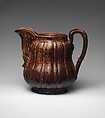 Pitcher, United States Pottery Company  American, Mottled brown earthenware, American
