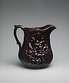 Pitcher, Pyatt American, Mottled brown earthenware, American